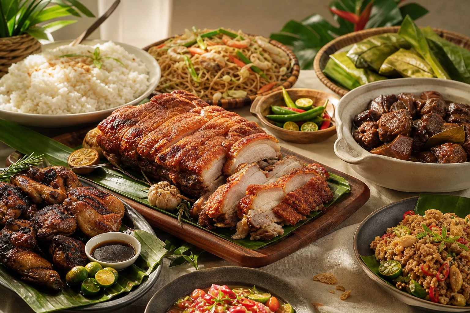 Filipino catering menu featuring Cebuano dishes
